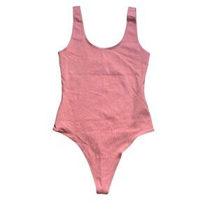Wilfred Free Scoop Neck Leila Thong Bodysuit Women's Size Small Pink in EUC!